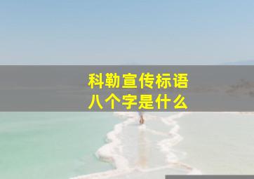 科勒宣传标语八个字是什么