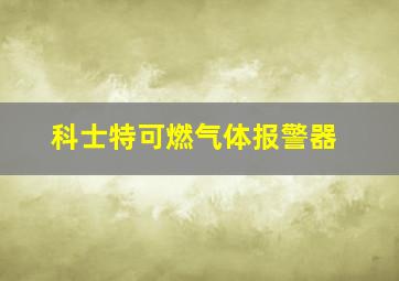 科士特可燃气体报警器