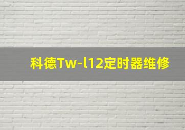 科德Tw-l12定时器维修