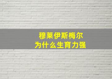 穆莱伊斯梅尔为什么生育力强