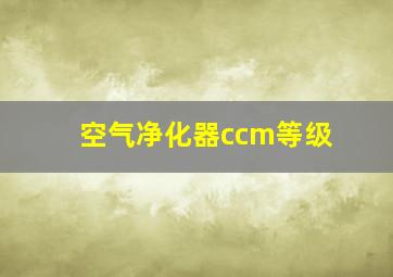 空气净化器ccm等级