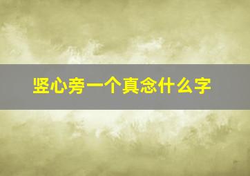 竖心旁一个真念什么字