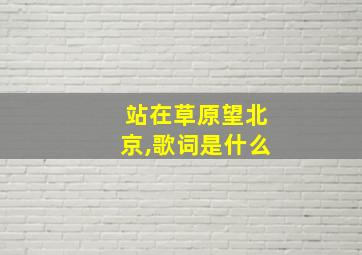 站在草原望北京,歌词是什么