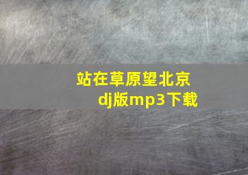 站在草原望北京dj版mp3下载