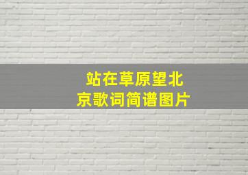 站在草原望北京歌词简谱图片