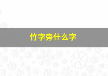 竹字旁什么字