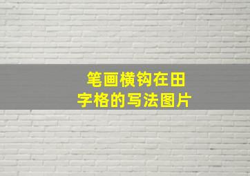 笔画横钩在田字格的写法图片