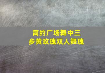 简约广场舞中三步黄玫瑰双人舞瑰