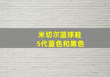 米切尔篮球鞋5代蓝色和黑色