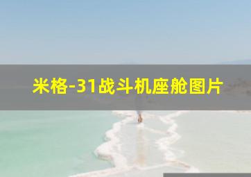 米格-31战斗机座舱图片