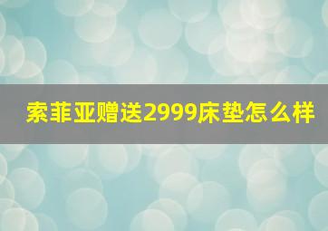 索菲亚赠送2999床垫怎么样