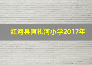 红河县阿扎河小学2017年