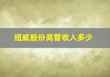 纽威股份高管收入多少