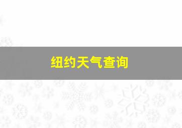 纽约天气查询