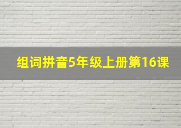 组词拼音5年级上册第16课