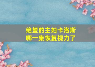 绝望的主妇卡洛斯哪一集恢复视力了