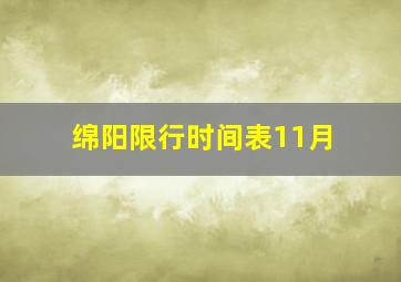 绵阳限行时间表11月