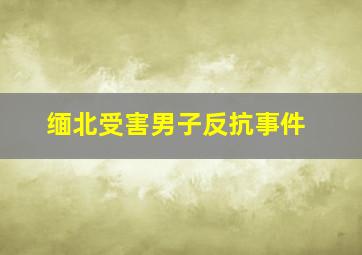 缅北受害男子反抗事件