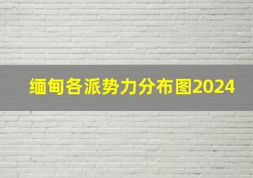 缅甸各派势力分布图2024