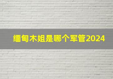 缅甸木姐是哪个军管2024