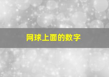 网球上面的数字