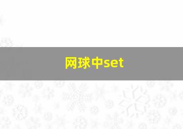 网球中set