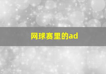 网球赛里的ad