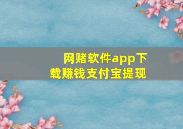 网赌软件app下载赚钱支付宝提现