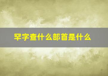 罕字查什么部首是什么