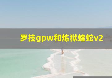 罗技gpw和炼狱蝰蛇v2