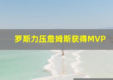 罗斯力压詹姆斯获得MVP