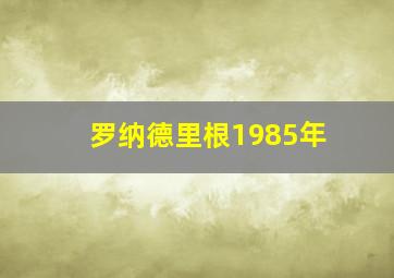 罗纳德里根1985年