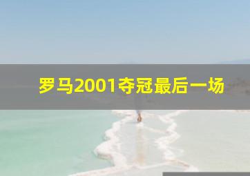 罗马2001夺冠最后一场