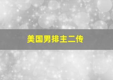 美国男排主二传