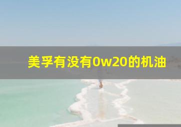 美孚有没有0w20的机油