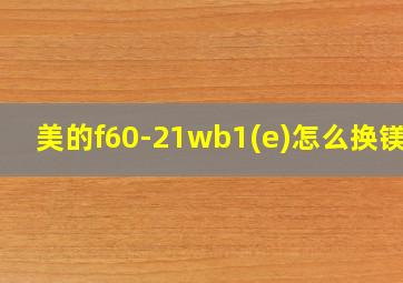 美的f60-21wb1(e)怎么换镁棒