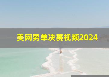 美网男单决赛视频2024