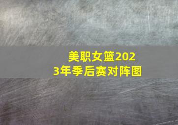 美职女篮2023年季后赛对阵图