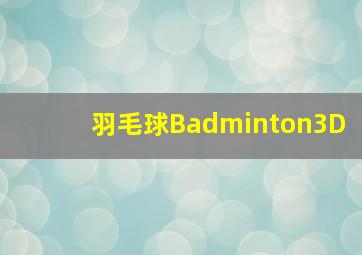 羽毛球Badminton3D