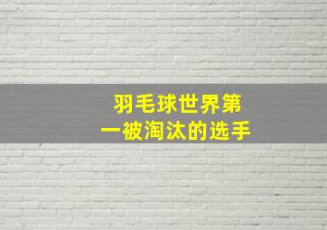 羽毛球世界第一被淘汰的选手