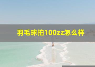 羽毛球拍100zz怎么样