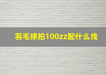 羽毛球拍100zz配什么线