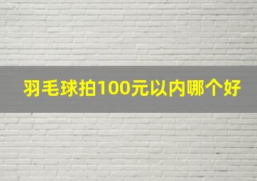 羽毛球拍100元以内哪个好