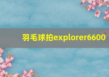 羽毛球拍explorer6600