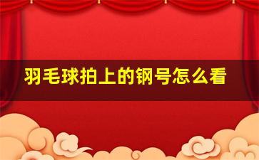 羽毛球拍上的钢号怎么看