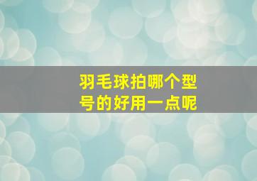 羽毛球拍哪个型号的好用一点呢