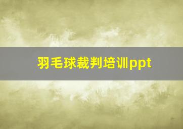 羽毛球裁判培训ppt