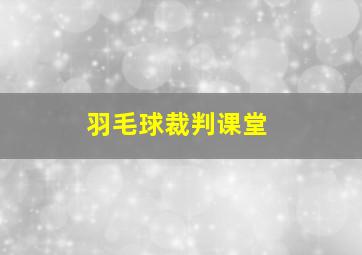 羽毛球裁判课堂