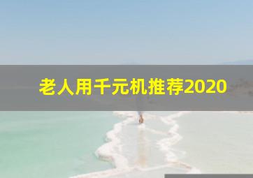 老人用千元机推荐2020