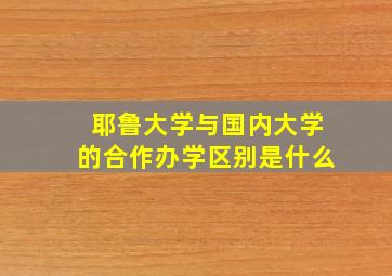 耶鲁大学与国内大学的合作办学区别是什么